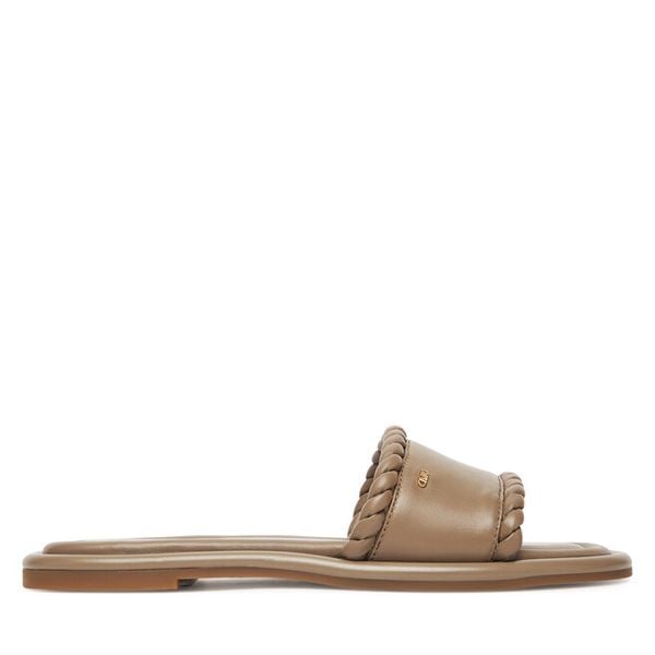 Klapki MICHAEL Michael Kors. Brązowe klapki damskie MICHAEL Michael Kors, bez wzorów, bez obcasa. Za 469.99 zł.