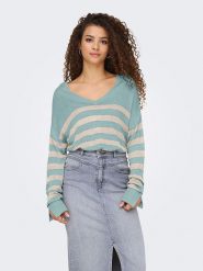 ONLY Sweter w kolorze błękitnym rozmiar: XS. Niebieskie swetry klasyczne damskie Only, xs, bez kołnierzyka. Za 57.06 zł.