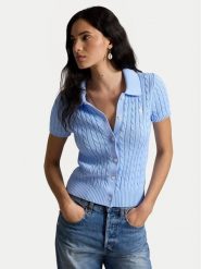 Polo Ralph Lauren Kardigan 211963486500 Niebieski jasny Slim Fit. Niebieskie kardigany damskie Polo Ralph Lauren, s, bez wzorów, z bawełny. Za 769.99 zł.