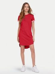 JDY Sukienka codzienna Ivy 15174793 Czerwony Regular Fit. Czerwone sukienki damskie JDY, na co dzień, s, bez wzorów, z bawełny, bez kołnierzyka, bez ramiączek, proste. Za 99.99 zł.