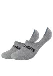 Skarpetki sportowe dla dorosłych 2PPK Mesh Ventilation Footies Socks. Szare skarpetki damskie Skechers, bez wzorów, z bawełny. Za 29.99 zł.
