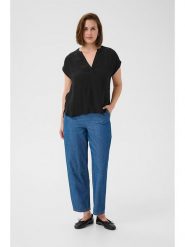 Kaffe Bluzka w kolorze czarnym rozmiar: 42. Czarne bluzki damskie Kaffe, bez wzorów, bez kołnierzyka, bez ramiączek. Za 78.28 zł.