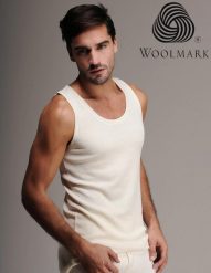 Koszulka termoaktywna męska 100% wełna merino bez rękawów Woolona. Białe bielizna termoaktywna męska WOOLONA, m, bez wzorów, z materiału. Za 162.00 zł.