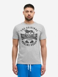 T-shirt Lonsdale Grinton. Czarne t-shirty męskie Lonsdale, s, bez wzorów, z bawełny, bez kołnierzyka. Za 138.50 zł.