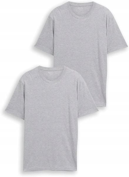 KOSZULKA T-SHIRT MĘSKI DWUPAK TOM TAILOR KOMPLET ZESTAW 2-PAK SZARY. Szare t-shirty sportowe męskie Tom Tailor, m, z bawełny, bez ramiączek, na fitness i siłownię. Za 156.00 zł.