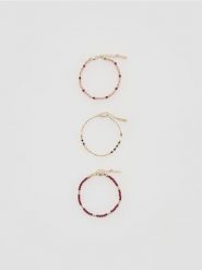 Bransoletki z kamieniami 3 pack - wielobarwny. Bransoletki damskie Reserved. Za 59.99 zł.