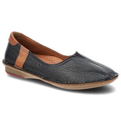 Granatowe Półbuty Lanqier Damskie Skórzane Buty. Niebieskie półbuty damskie Lanqier, bez wzorów, ze skóry, biznesowe, bez obcasa, na platformie. Za 159.00 zł.