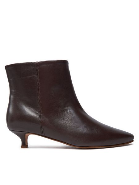 Balagan Botki BALAGAN-VARED BOTKI BRĄZOWY Brązowy. Brązowe botki damskie BALAGAN, ze skóry, bez obcasa, na szpilce, bez zapięcia. Za 639.99 zł.