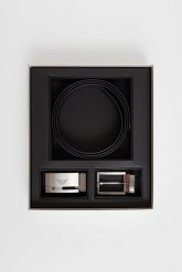 Pasek męski skórzany EMPORIO ARMANI. Paski męskie Emporio Armani, bez wzorów. W wyprzedaży za 519.35 zł.