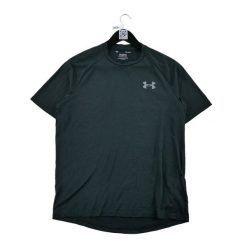 Second life - Under Armour T-shirt męski krótki rękaw - Jak nowy. Czarne t-shirty męskie Under Armour, l, bez wzorów, z materiału, bez kołnierzyka. Za 85.16 zł.