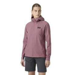 Damska kurtka wodoodporna Helly Hansen Blaze Softshell. Fioletowe kurtki damskie Helly Hansen, bez wzorów, z softshellu, z kapturem. Za 669.00 zł.