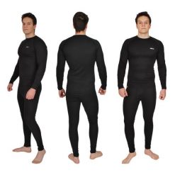 Bielizna termoaktywna męska Ice-Q Warm'N'Dry Man Mesh. Czarna bielizna termoaktywna męska ICE-Q, m, bez wzorów, z meshu. W wyprzedaży za 149.90 zł.