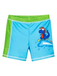 Playshoes Kąpielówki "Dino" w kolorze zielono-turkusowym rozmiar: 134/140. Zielone kąpielówki męskie Playshoes, bez wzorów, z materiału. Za 56.93 zł.