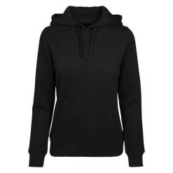 Damska Bluza Z Kapturem Merch. Czarne bluzy z kapturem damskie BUILD YOUR BRAND, xs. Za 131.99 zł.