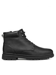 Geox Trapery U Andalo U46DDC 000FF C9999 Czarny. Czarne buty zimowe męskie Geox, ze skóry, bez zapięcia. Za 439.99 zł.