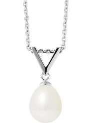 Pearline Srebrny naszyjnik z zawieszką - dł. 42 cm rozmiar: onesize. Białe naszyjniki damskie Pearline, srebrne. Za 173.99 zł.