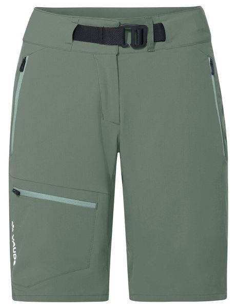Spodenki damskie Badile Shorts II. Zielone spodenki sportowe damskie Vaude, bez wzorów, z materiału, sportowe. Za 429.00 zł.