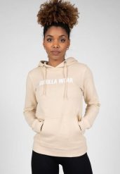 Charlotte Bluza z kapturem - Beżowy. Brązowe bluzy sportowe damskie GORILLA WEAR, m, z bawełny. Za 289.25 zł.