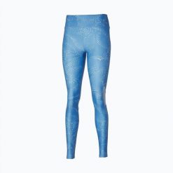 Legginsy damskie Mizuno Active. Niebieskie legginsy damskie Mizuno, m, bez wzorów, z elastanu, do biegania. Za 149.99 zł.