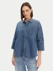 ONLY Koszula jeansowa Grace 15338585 Niebieski Loose Fit. Niebieskie koszule damskie Only, xs, bez wzorów, z bawełny, bez kołnierzyka, bez ramiączek. Za 179.99 zł.