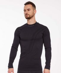 Bluza męska z wełną merino Brubeck THERMO WOOL by Pustelnik. Czarne bluzy bez kaptura męskie Brubeck, m, z dzianiny. Za 243.99 zł.