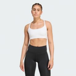 Biustonosz adidas All Me Light Support. Fioletowe biustonosze sportowe damskie Adidas, bez wzorów, z elastanu. Za 199.00 zł.