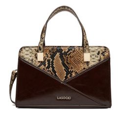Torebka Lasocki. Brązowe torebki klasyczne damskie Lasocki, bez wzorów, bez dodatków. Za 159.99 zł.