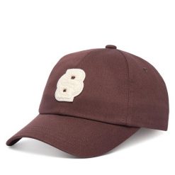 Czapka z daszkiem BOSS. Brązowe czapki z daszkiem damskie Boss, bez wzorów. Za 209.99 zł.