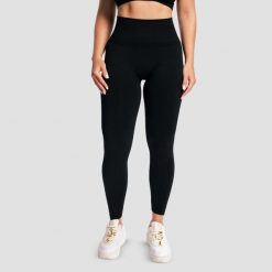 Legginsy damskie fitness bezszwowe czarne Sculpt Seamless. Czarne legginsy damskie GYMBEAM, s, bez wzorów, z elastanu. Za 113.90 zł.