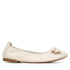 Baleriny Caprice. Brązowe baleriny damskie Caprice, bez wzorów, bez obcasa. Za 319.99 zł.