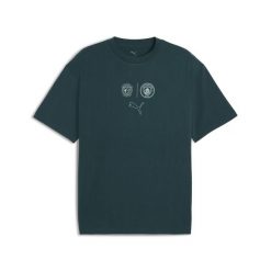 Koszulka unisex Manchester City FtblStatement Cellerator PUMA. Zielone t-shirty damskie Puma, bez wzorów, bez kołnierzyka. Za 199.00 zł.
