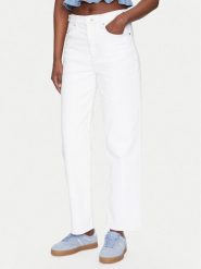 Tommy Jeans Jeansy Layla DW0DW20018 Biały Straight Fit. Białe jeansy damskie Tommy Jeans. Za 259.99 zł.