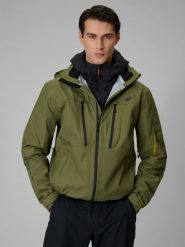 4F Kurtka trekkingowa membrana 20000 męska - khaki M. Brązowe kurtki męskie 4f, l, bez wzorów, z materiału, bez kaptura. Za 899.99 zł.