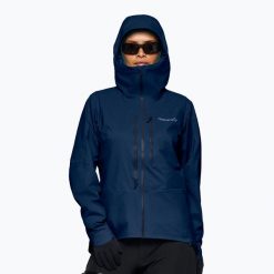 Kurtka przeciwdeszczowa damska NORRONA Falketind Dri1. Niebieskie kurtki przeciwdeszczowe damskie NORRONA, m, bez kaptura. Za 1,579.00 zł.