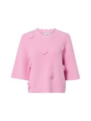 Nümph sweter z dzianiny - NUMarsie Kobiety różowy, XL. Czerwone swetry klasyczne damskie Nümph, xl, z dzianiny, bez kołnierzyka. Za 179.95 zł.