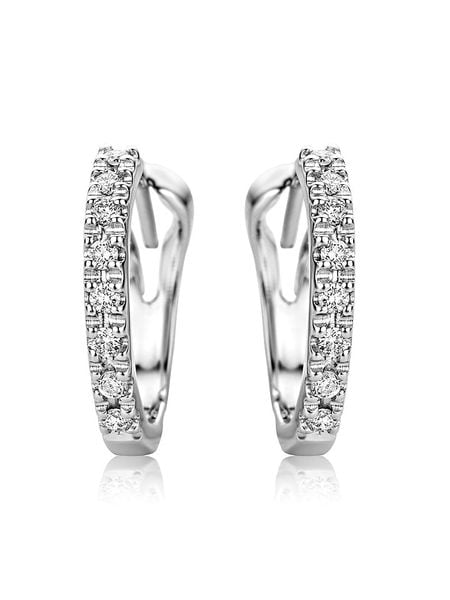 Diamant Exquis Złote kolczyki-wkrętki z diamentami rozmiar: onesize. Szare kolczyki damskie Diamant Exquis, z diamentem, złote. Za 2,914.99 zł.