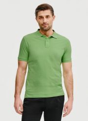 PAKO LORENTE – Gładki t-shirt polo w zielonym kolorze. Zielone koszulki polo męskie Pako Lorente, m, bez wzorów, z bawełny, bez ramiączek. Za 69.99 zł.