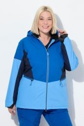 Damskie Kurtka sportowa HYPRAR wodoodporna osłona przeciwśnieżna. Niebieskie kurtki narciarskie i snowboardowe damskie Ulla Popken, plus size, bez wzorów, z materiału, z kapturem, narciarskie. Za 799.99 zł.