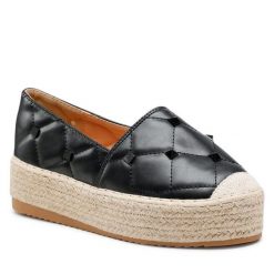 Espadryle DeeZee. Czarne espadryle damskie DeeZee, bez wzorów, bez obcasa. Za 119.99 zł.