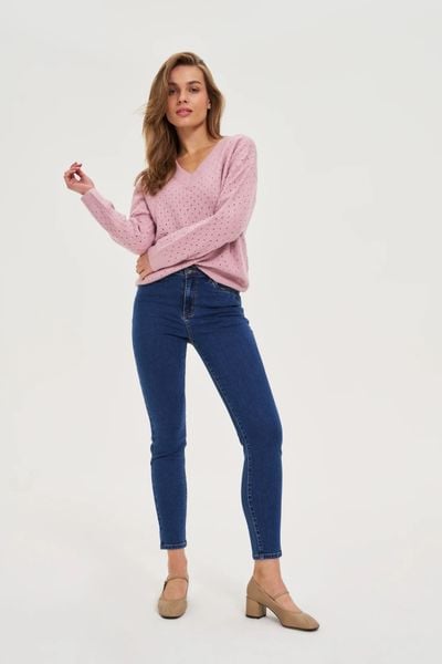Jeansy rurki granatowe. Jeansy damskie MOODO. Za 139.99 zł.