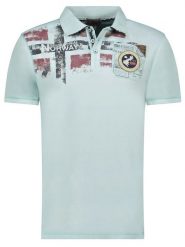 Geographical Norway Koszulka polo "Kimac" w kolorze błękitnym rozmiar: S. Niebieskie koszulki polo męskie Geographical Norway, s, bez wzorów, z bawełny, bez ramiączek. Za 74.63 zł.