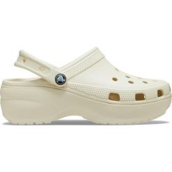 Klapki damskie Crocs CLASSIC PLATFORM CLOG. Brązowe klapki damskie Crocs, bez wzorów, bez obcasa. Za 188.49 zł.