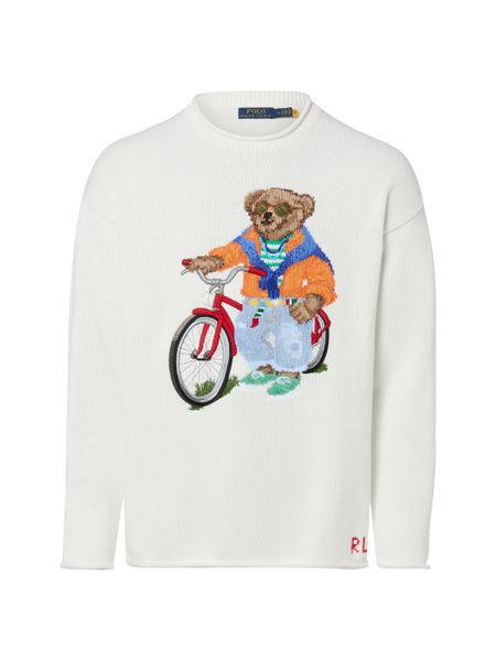 Polo Ralph Lauren sweter z dzianiny Mężczyźni Bawełna (100%) biały, XL. Białe swetry męskie Polo Ralph Lauren, m, bez wzorów, z bawełny, bez kołnierzyka. Za 1,399.95 zł.