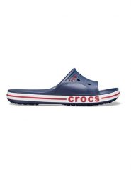 Crocs Klapki "Bayaband" w kolorze granatowym rozmiar: 39/40. Niebieskie klapki damskie Crocs, bez wzorów, bez obcasa. Za 87.19 zł.