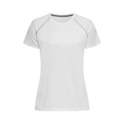 Koszulka Damska Active 140 Team Raglan. Białe bluzki damskie Stedman, xl, bez wzorów, sportowe, bez kołnierzyka, bez ramiączek. Za 49.99 zł.