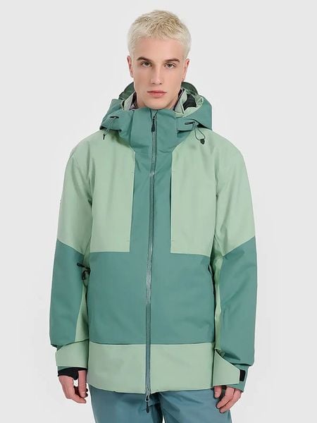 4F Kurtka narciarska w kolorze zielonym rozmiar: L. Zielone kurtki narciarskie i snowboardowe damskie 4f, l, bez wzorów, z meshu, bez kaptura. Za 480.90 zł.
