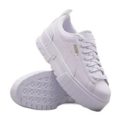 Buty Puma Mayze Classic 384209-01 białe. Białe buty sportowe na co dzień damskie bez wzorów. Za 575.29 zł.