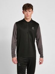 Półzapinana bluza dresowa Hummel On-Grid. Czarne bluzy bez kaptura męskie HUMMEL, xl, z dresówki. Za 187.40 zł.