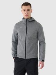 4F Kurtka softshell wiatroodporna membrana 5 000 męska - szara S. Szare kurtki męskie 4f, m, bez wzorów, z dzianiny, z kapturem. Za 299.99 zł.