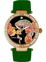 Bertha Zegarek kwarcowy "Camilla" w kolorze złoto-zielono-czarnym rozmiar: onesize. Zielone, analogowe zegarki damskie Bertha, ze stali. Za 217.99 zł.